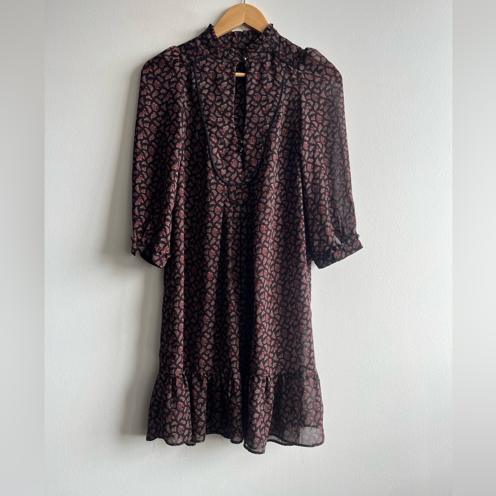 Zara Paisley Dress Size XS Boho Librarian Academia Vibes